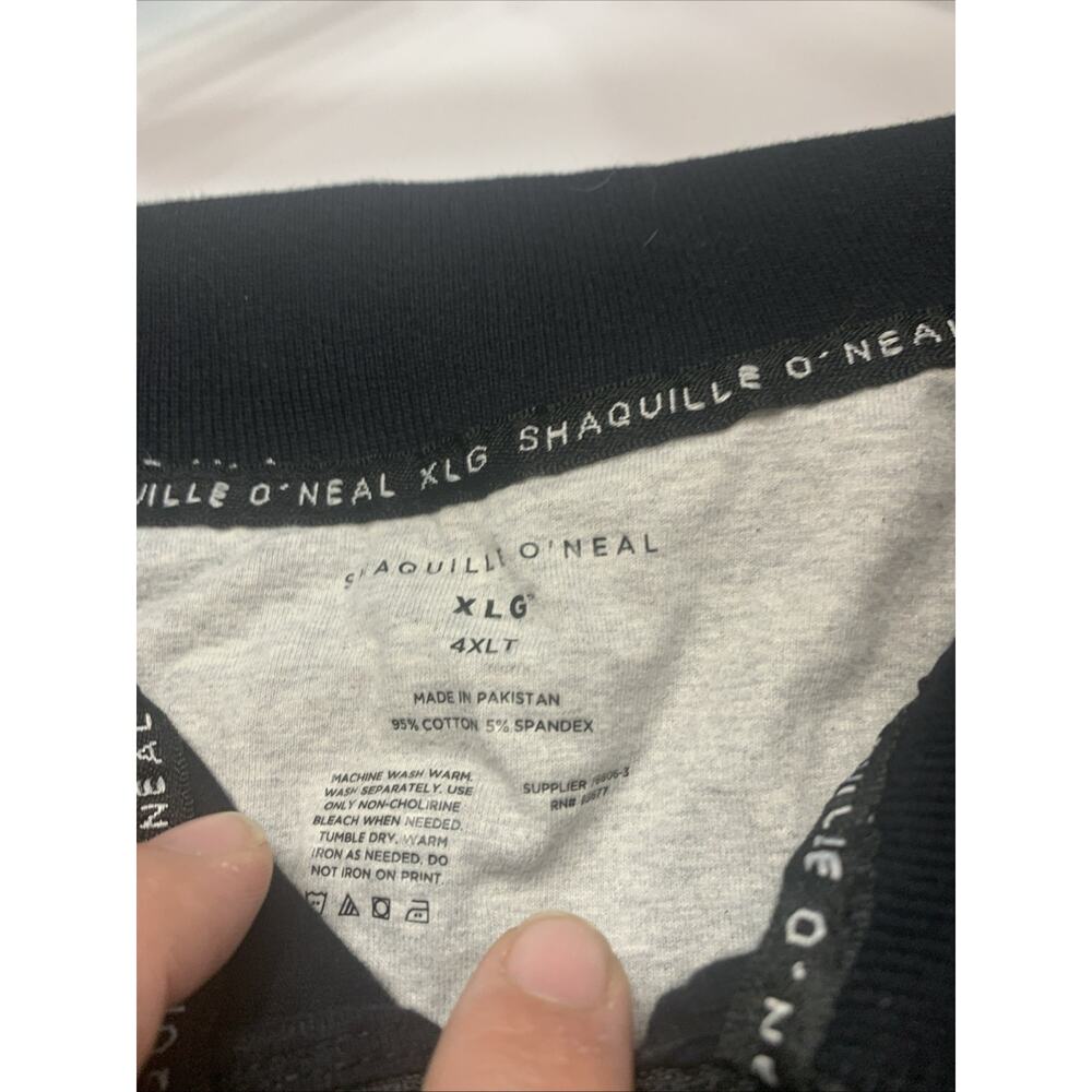 shaquille o'neal Quarter Zip Pullover Top 4XLT Mens Black - Picture 3 of 6